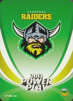 2013 NRL Power Play #29 Shaun Fensom Back